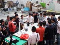 FRP噴射設(shè)備-2014年第六期廣州博皓玻璃鋼模具制作培訓班